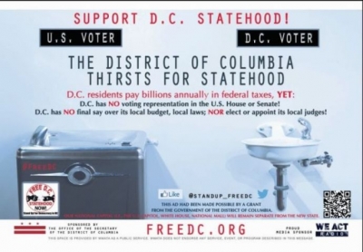 First Subway Ads for DC Statehood Now Appear in Five Metrorail Stations