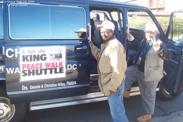 Lawrence Harris and Keith Silver at the MLK Peace Walk in Washington, DC in January 2008.