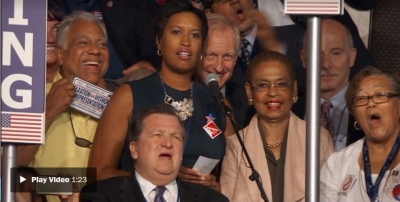 D.C. Mayor Muriel Bowser pushed for the District of Columbia's statehood while casting votes at the Democratic convention