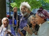 Ayo Handy Kendi, left, Tabu Henry Taylor, Anise Jenkins, and Luci Murphy sing at the D.C. Emancipation Day Rally and March in 2010.
