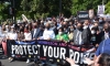 Martin Luther King III, with his wife Andrea and daughter Yolanda march with Rev. Al Sharpton, Rep. U.S. Rep. Shelia Jackson Lee (D-Texas, 18th District), and U.S. Rep. Al Green (D-Texas, 9th District) during the March on Washington for Voting Rights in northwest D.C. on Aug. 28.